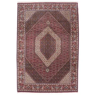 Ecarpetgallery Hand-knotted Persian Bijar Blue and Red Wool Rug (6'10 x 10'1)