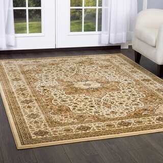 Home Dynamix Triumph Collection Traditional Polypropylene Oval Machine Made Area Rug (31.5 x 51.1)