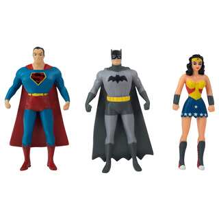 DC Comics Justice League Mini Bendable Figures 3-piece Set (Superman, Batman, Wonder Woman)