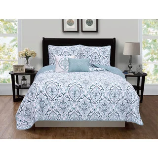 Home Fashion Designs Deena Collection 5-piece Quilt Set with Shams and Decorative Pillows