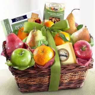 California Fruit Harvest Classic Fruit and Cheese Basket