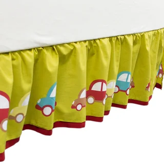 True Baby Hopscotch Bed Ruffle in Car Print