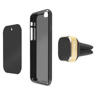 BasAcc Gold Universal Magnetic Mount Car Air Vent Phone Holder and Kickstand for Apple iPhone 6S Plus/ Samsung Galaxy S7 Edge