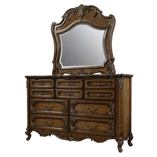 Estella Dark Chestnut Dresser and Mirror