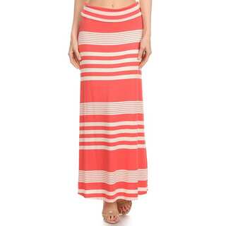 MOA Collection Women's Striped Maxi Skirt