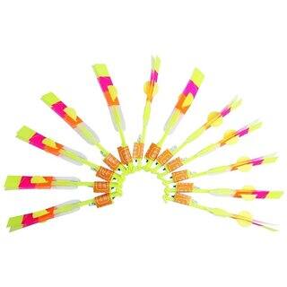 LED Light Arrow Rocket Helicopter Flying Party Toy 12 Pack