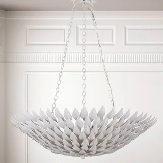 Crystorama Broche Collection 6-light Matte White Chandelier