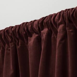 ATI Home Cotton Velvet Blackout Lined Curtain 84 - 96-inch Length Panel