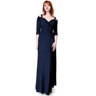 Evanese Women's Elegant Long Dress X-Large Size in Creme (As Is Item)