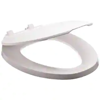 Zurn (k) Elongated White Closed-front Toilet Seat with Cover