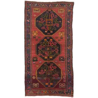 ecarpetgallery Hand-knotted Caucasus Shirvan Red Wool Rug (5'7 x 10'10)