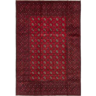 ecarpetgallery Hand-knotted Khal Mohammadi Red Wool Rug (6'8 x 9'6)