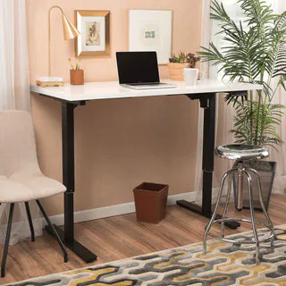 Wendell 55-inch Adjustable Wood Standing Desk with Dual Powered Base by Christopher Knight Home