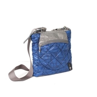Joanel PVC/Nylon Quilted Crossbody Handbag