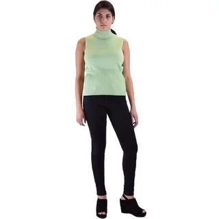 Women's Skinny Pants and Sleeveless Turtle Neck Sweater 2-piece Outfit