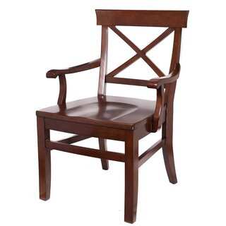 BirdRock Home Crosst Back Mahogany Arm Chair