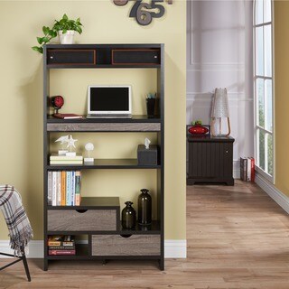 Furniture of America Maila Two-tone Standing Desk/ Bookcase