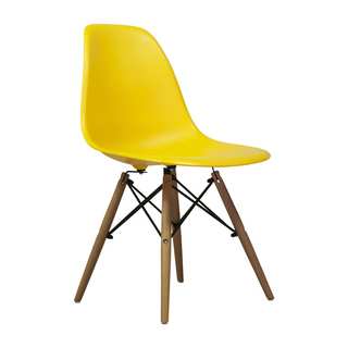 Eames Style Mid-century Modern Yellow Side Chair