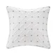 INK+IVY Jane White Embroidered Tufted Cotton Percale 26 x 26-inch Euro Sham Hidden Zipper Closure - Thumbnail 0