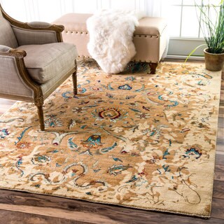 nuLOOM Traditional Persian Timeless Blossom Ivory Rug (2'7 x 4')