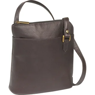 LeDonne Women's Handcrafted Leather L-Zip Crossbody Shoulder Handbag