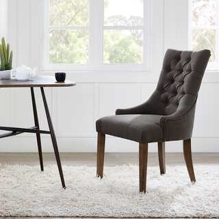 Madison Park Fenton Grey Tufted Back Dining Chair 2-piece Set