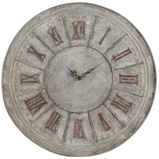 Antique Silver Metal Clock