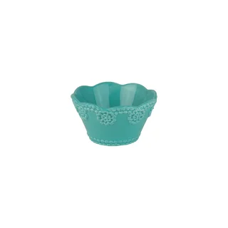 Lace Turquoise 5-inch Bowl, Set of 4