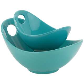 Whittier Turquoise 7-inch by 10-inch Fruit Bowl