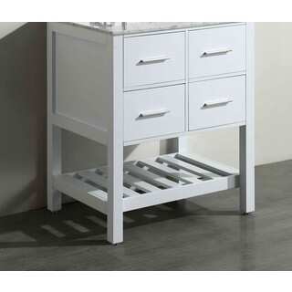 Bosconi White 29-inch Main Vanity cabinet