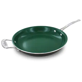 Orgreenic Kitchenware Green Ceramic Non-stick 12-inch Fry Pan, Pack of 2