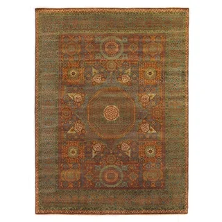 Tabriz Rust and Green New Zealand Wool Rug (14'7 x 19'2)