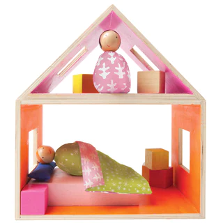 Manhattan Toy MiO Sleeping Wooden Building Set with 2 People
