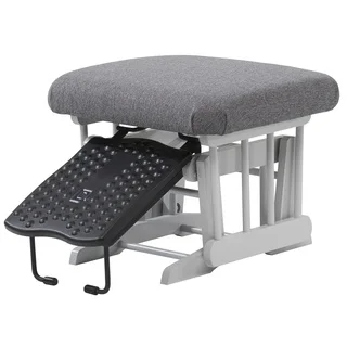 Ultramotion By Dutailier Grey Chenille/Wood/Polyester Nursing Ottoman For Sleigh gliders