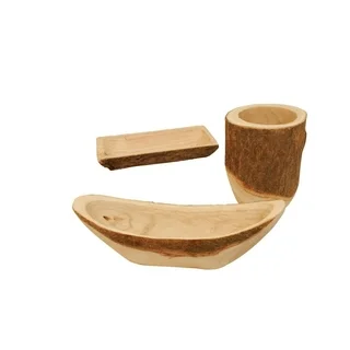 Wald Imports Paulownia Wood Containers (Set of 3)