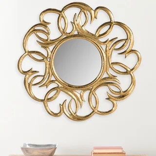 Safavieh Cecile Art Nouveau Gold Scrolls 28-inch Mirror