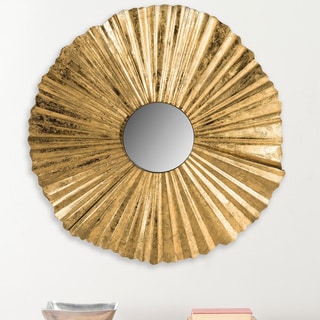 Safavieh Mae Fan Gold 35-inch Sunburst Mirror