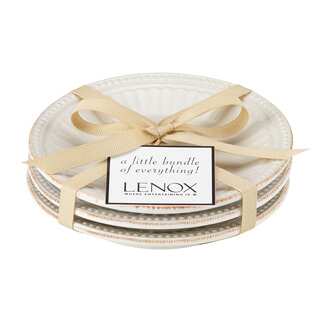 Lenox French Perle Groove White Everything Mini Plates (Set of 3)
