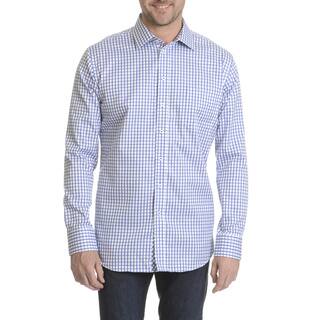 Daniel Hechter Men's Non-iron Checker-patterned Classic Fit Dress Shirt