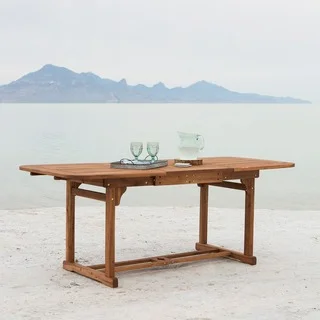 Acacia Wood Outdoor Dining Table - Brown