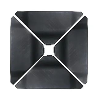 Abba Patio Black Plastic Umbrella Base Plate Set For Cantilever Offset Umbrella