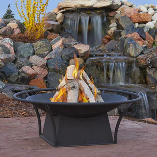 Real Flame Parker Black 38.75 in. Dia x 19.5 in. H Fire Bowl