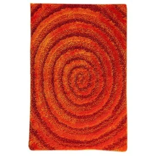 M.A. Trading Indo Hand-tufted Landscape Orange Rug (7'10 x 9'10)