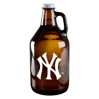 New York Yankees 64-ounce Amber Glass Growler