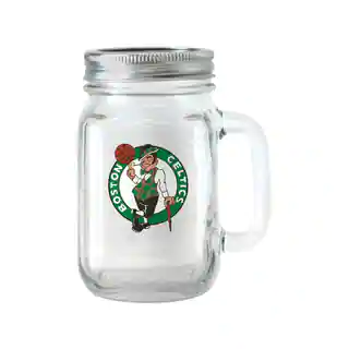 Boston Celtics NBA 16-ounce Glass Mason Jar Set