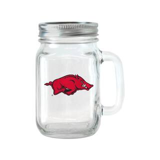 Arkansas Razorbacks 16-ounce Glass Mason Jar Set