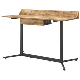Allen Walnut-Finish Wood And Metal Industrial Desk