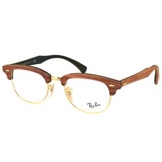 Ray-Ban RX 5154M 5561 Clubmaster Walnut Wood 51mm Eyeglasses
