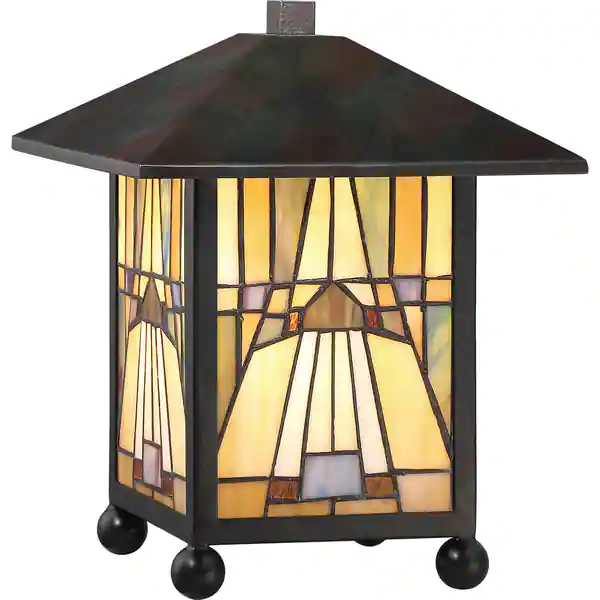 Copper Grove Pukotala Tiffany-style Rectangular Desk Lamp