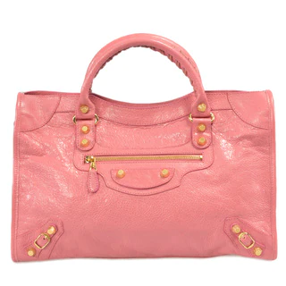 Balenciaga Giant 12 Gold City Medium Rose Jaipur Leather Handbag